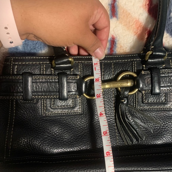 Black Coach Hampton Satchel Leather bag - Picture 3 of 5